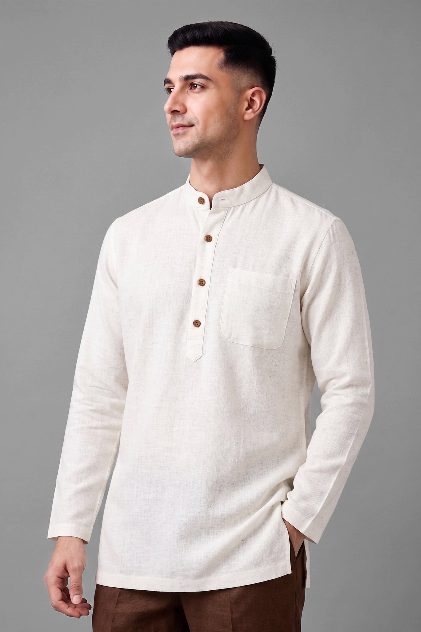 Short Kurta - White