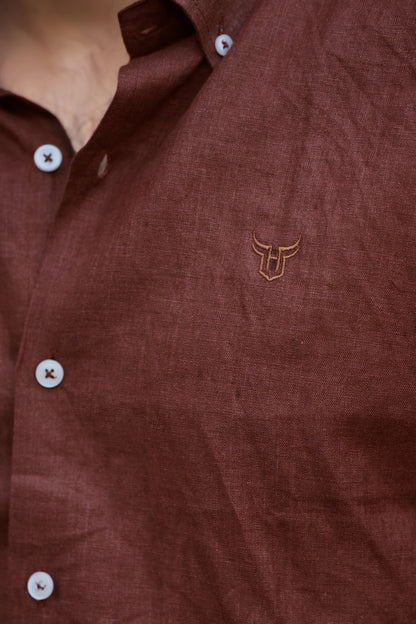 100% Linen Solid Shirt