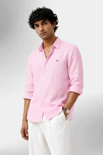 100% Linen Shirt - Pink