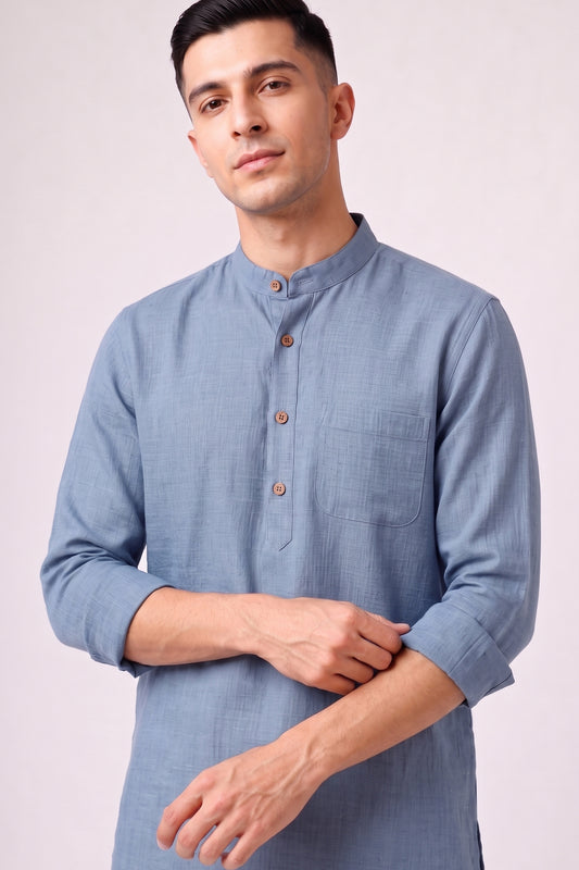 Short Kurta - Light Blue