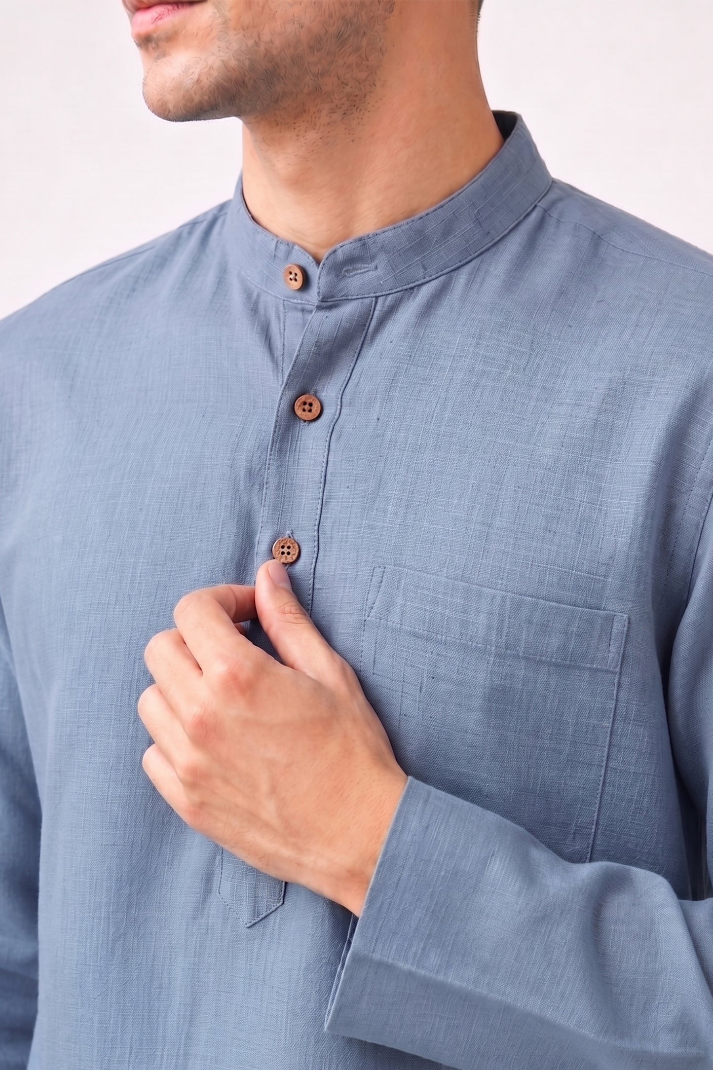 Short Kurta - Light Blue