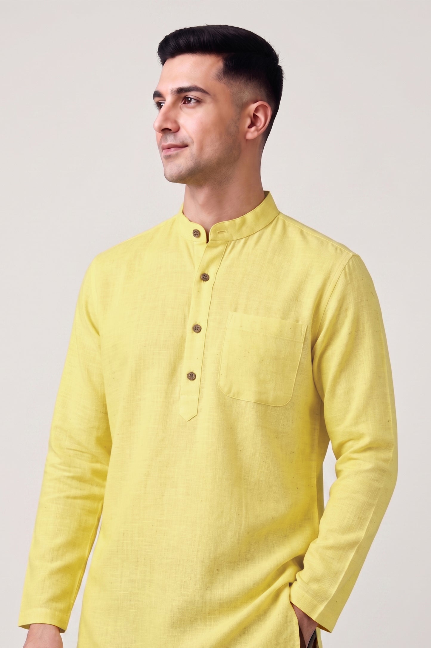 Short Kurta - Yellow