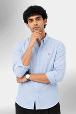 100% Linen Shirt - Sky Blue