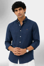 100% Linen Shirt - Navy