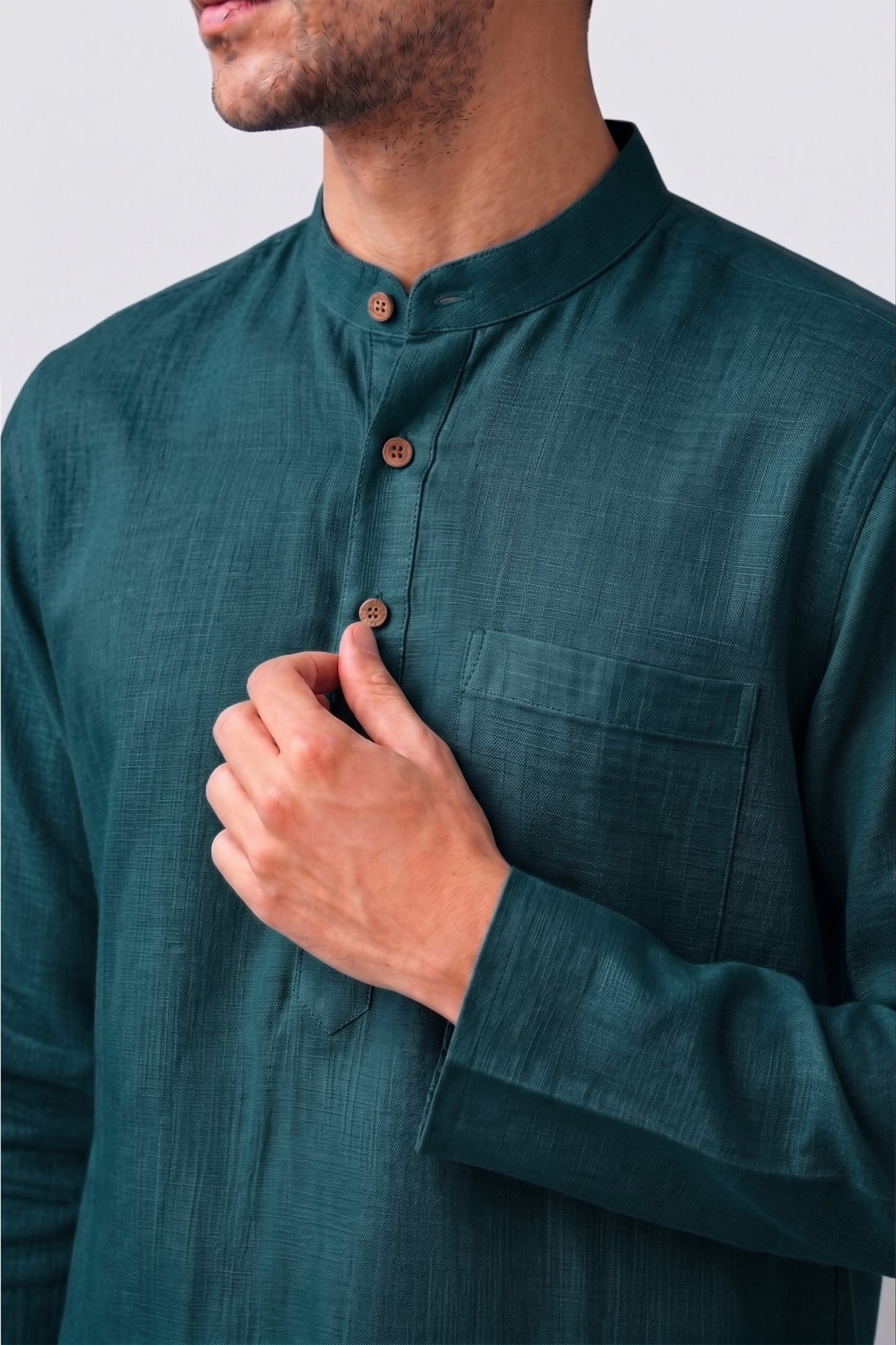 Short Kurta - Teal Blue