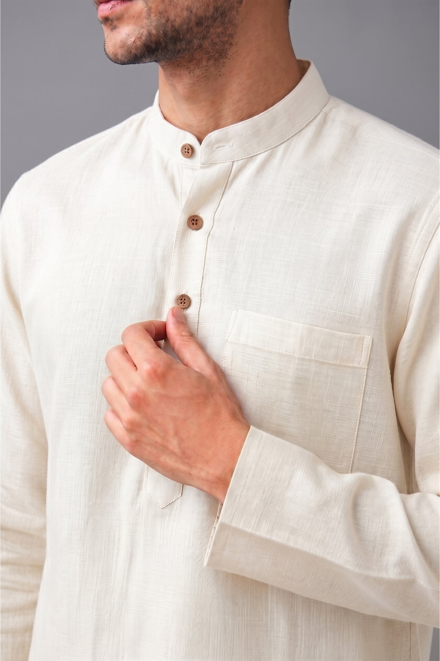 Short Kurta - White