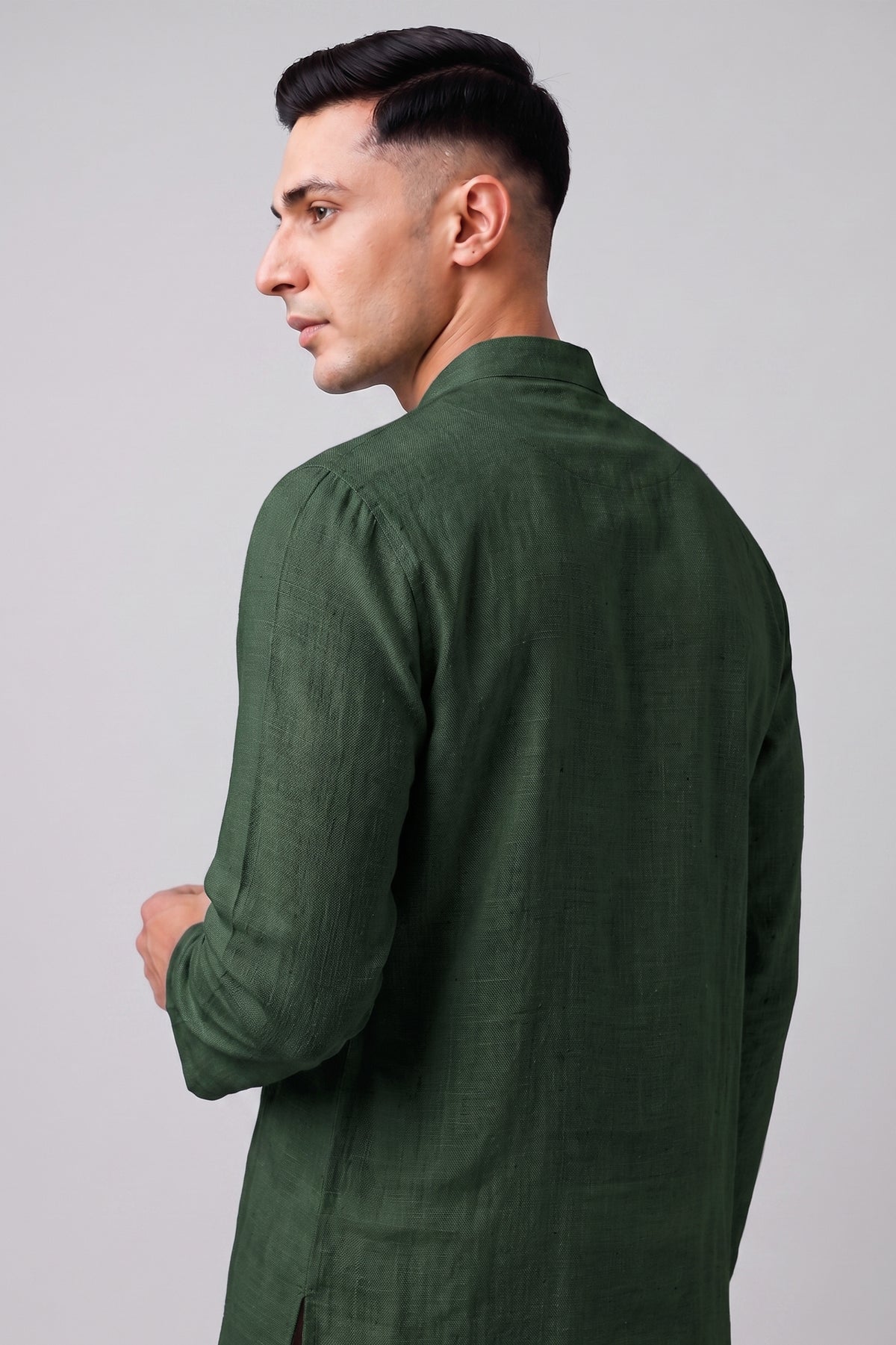 Short Kurta - Olive