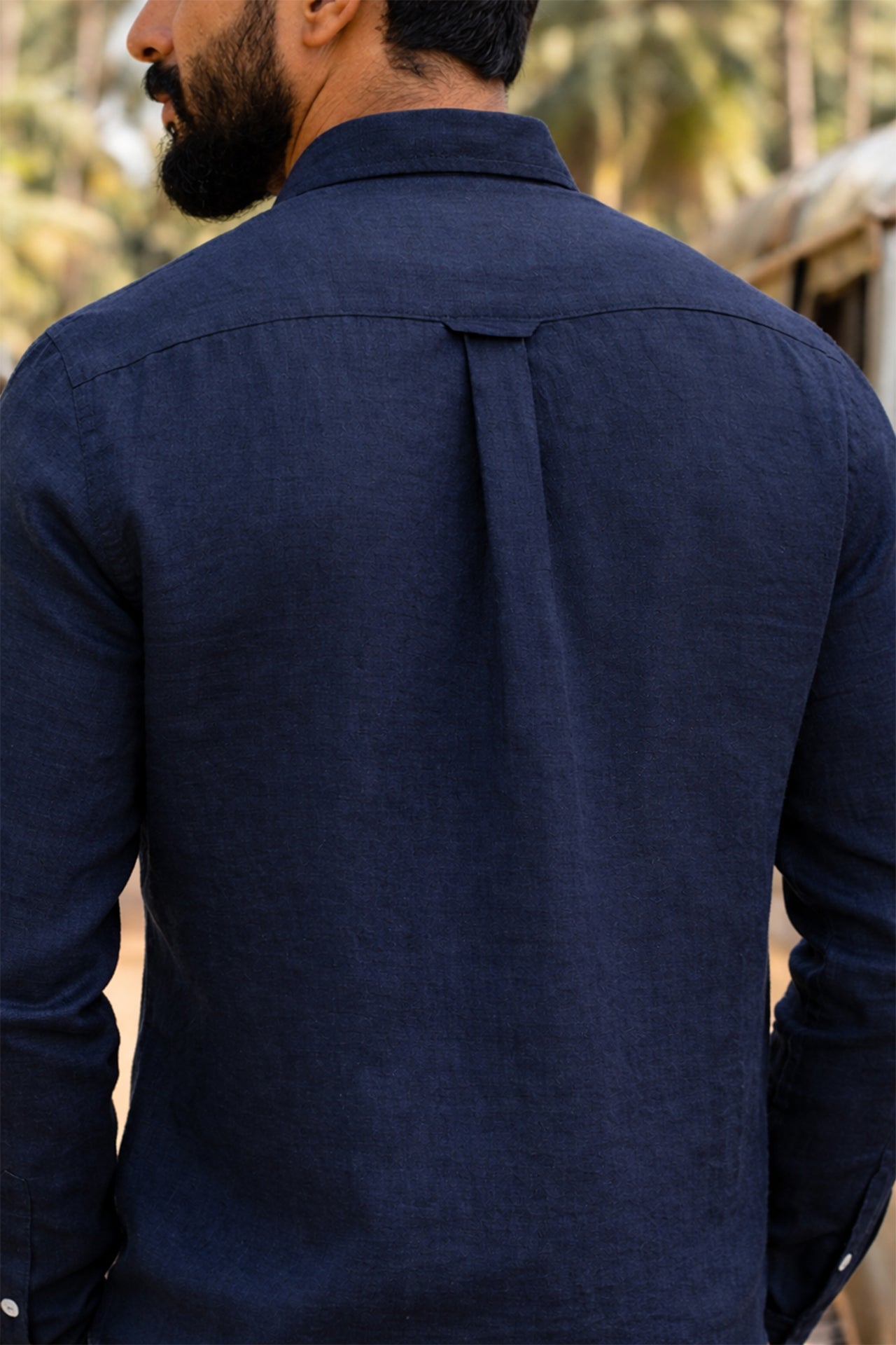 100% Linen Solid Mens Shirt
