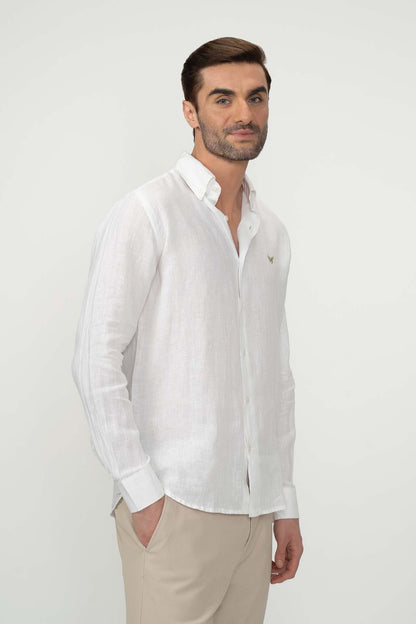100% Linen Solid Shirt