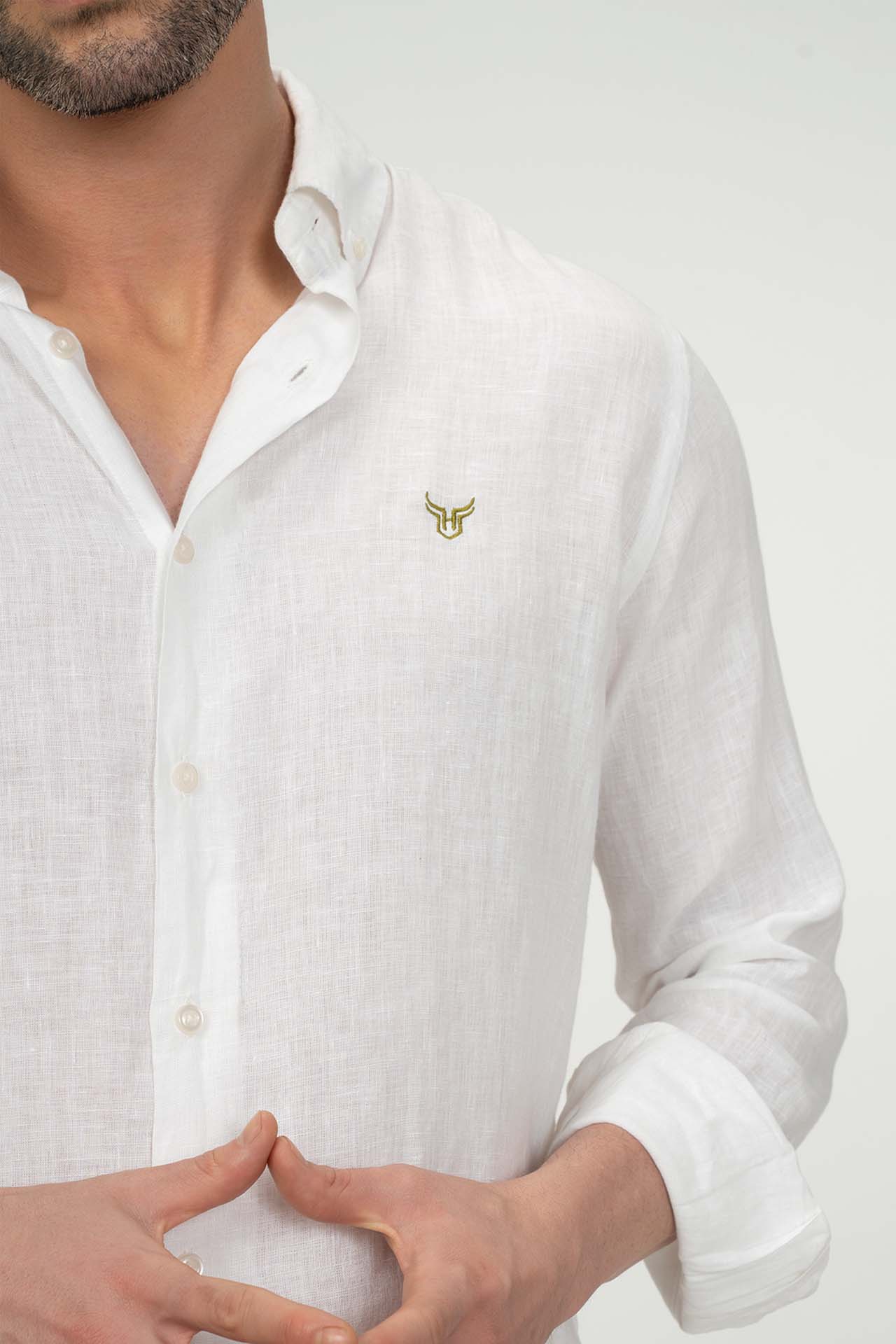 100% Linen Shirt - White