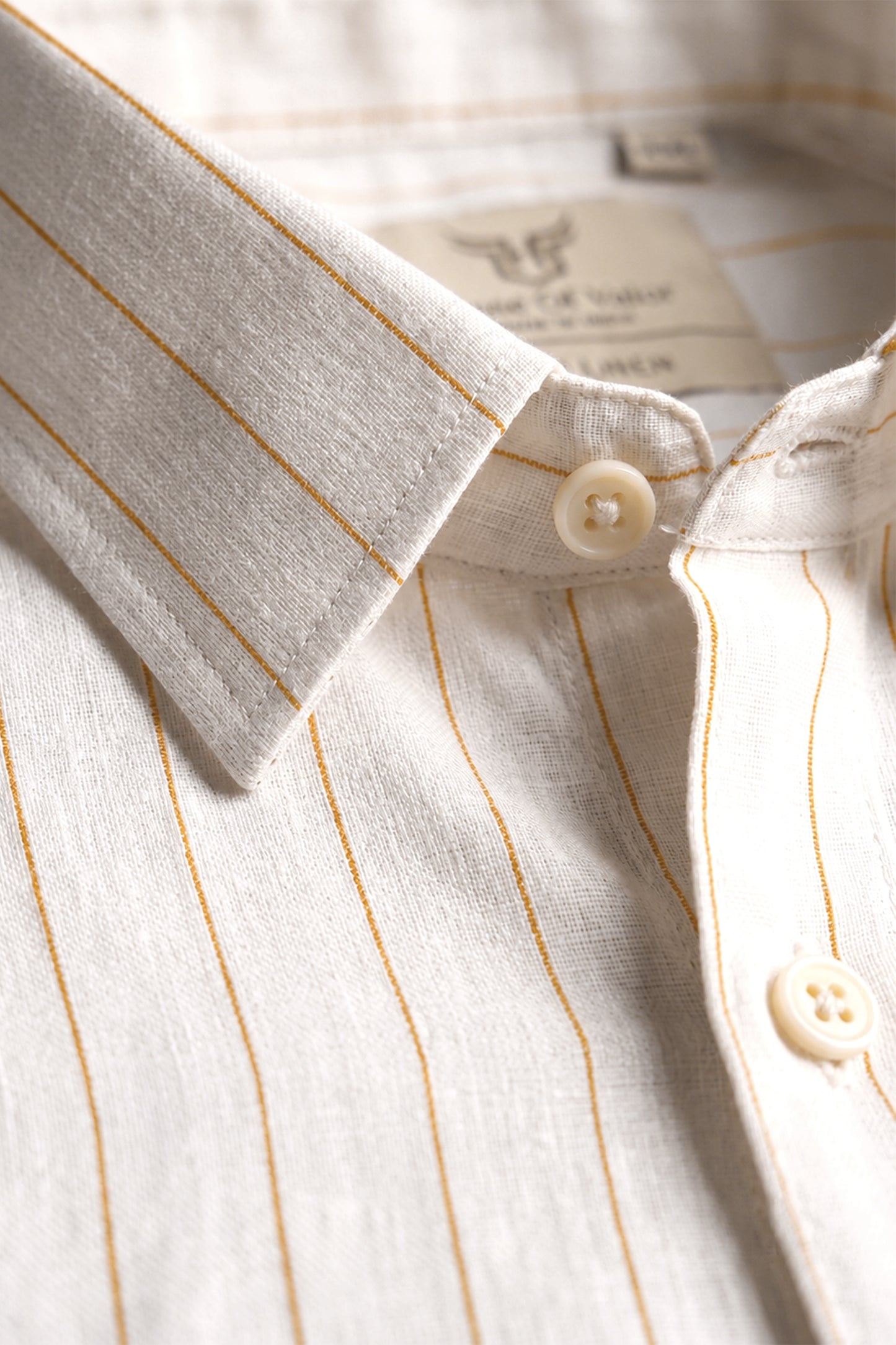 100% Linen Shirt - Stripes Mango